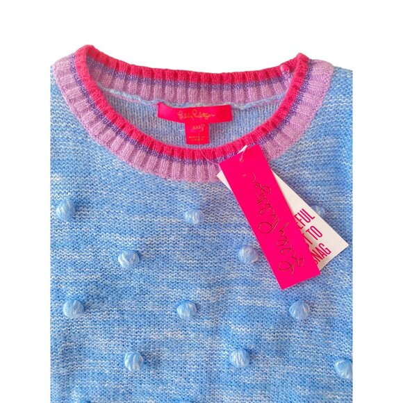 NWT Lilly Pulitzer $168 Verna Sweater W’s XXS Blue Pink - Picture 15 of 17